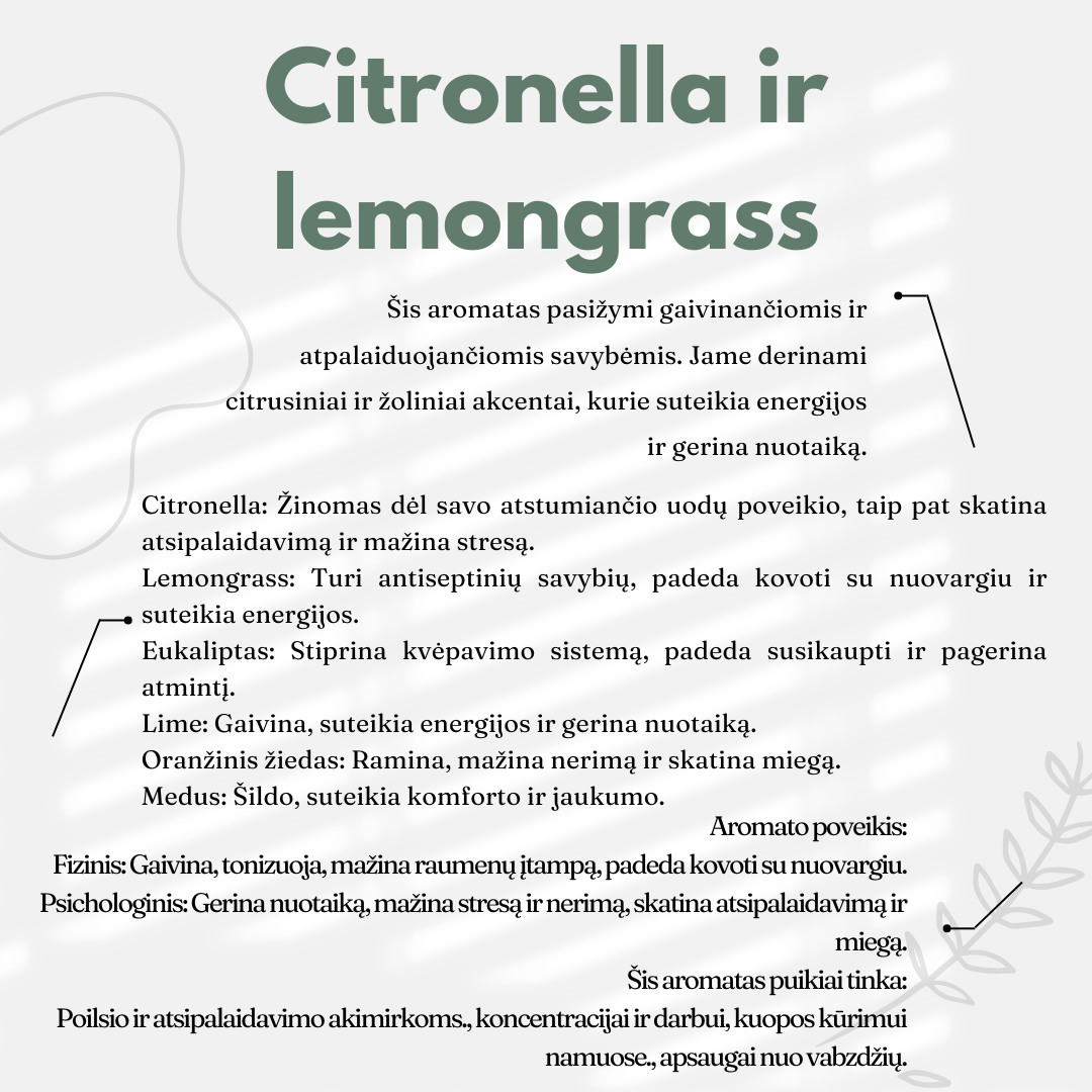 Žvakė Citronella & Lemongrass